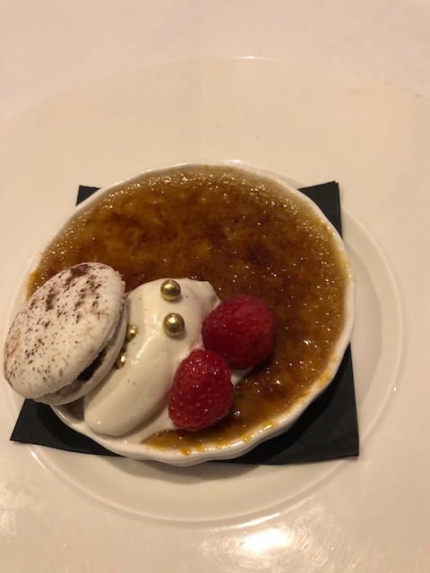 Creme Brûlée desert at Valentino's 