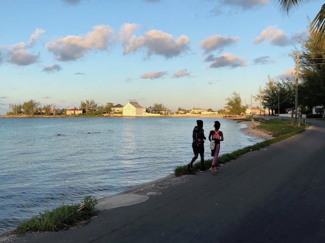 Two young girls walking for the cure - well doing a bit of running actually....