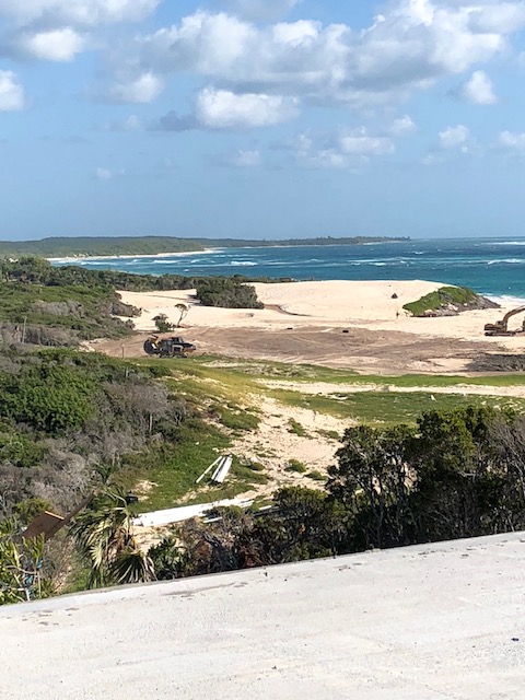 The view from the rear deck area - or what will be - looking to the north over the Tiger Woods golf course 