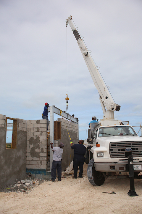 The crane making work so much easier and safer.....