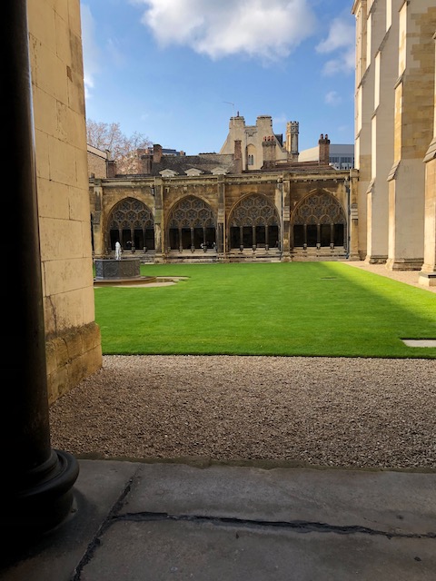 The cloisters at Westminster Abbey where you are allowed to take pictures.