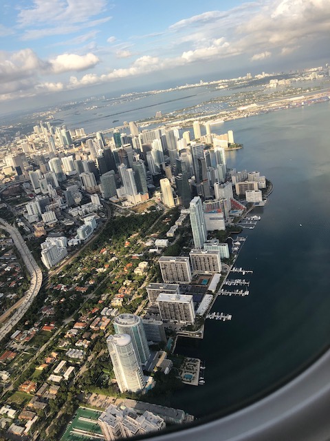 Coming in to Miami - not what we were expecting but a very welcome sight....