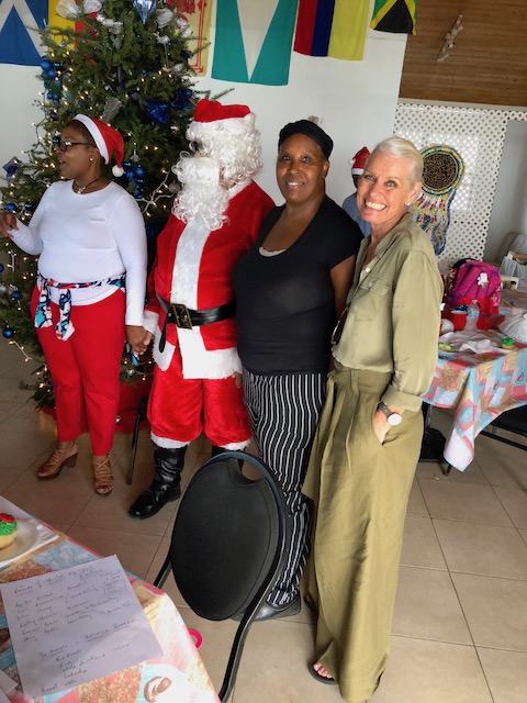 From left to right - Agatha, Santa, Miss Jay and me ....