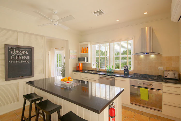 The kitchen at Yellow House - all the lovely food for the retreat will come out of here !