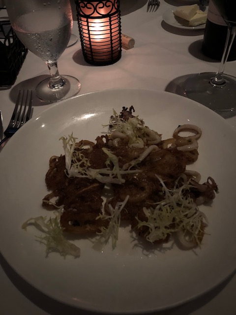 Bob's appetizer of calamari - oh so good .....