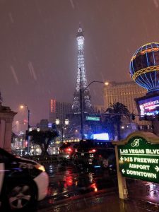 The Eiffel Tower in the snow.....