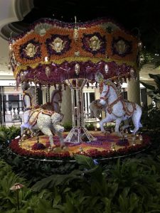 I mean - how often do you come across a carousel of flower covered horses walking through a hotel - well quite often if you are at the Wynn.